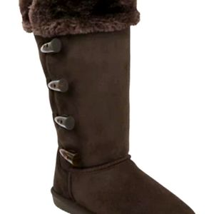 Brown Suede Winter Boots